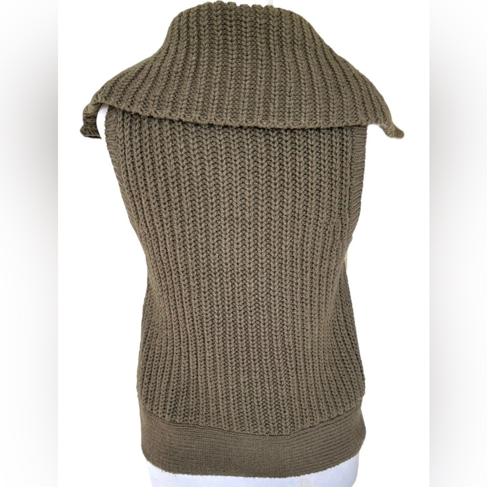 American Eagle Y2K Cable Knit Sweater Vest Sz M Chunky Wool Boho Hippie Granola - Picture 6 of 7